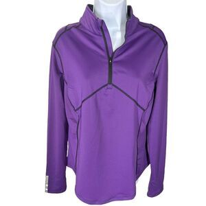 Actra Purple Pullover Athletic Quarter Zip Pullover‎ L/S Top Women’s Size XL